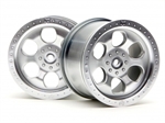 3119 - 6 SPOKE WHEEL MATTE CHROME (83X56MM/2PCS)